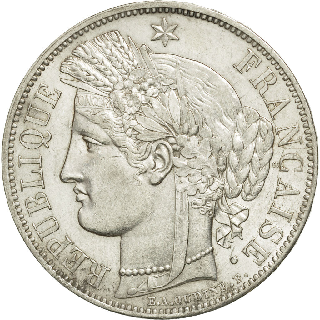 Coin, France, Cérès, 5 Francs, 1849, Paris, AU(55-58), Silver, KM:761.1