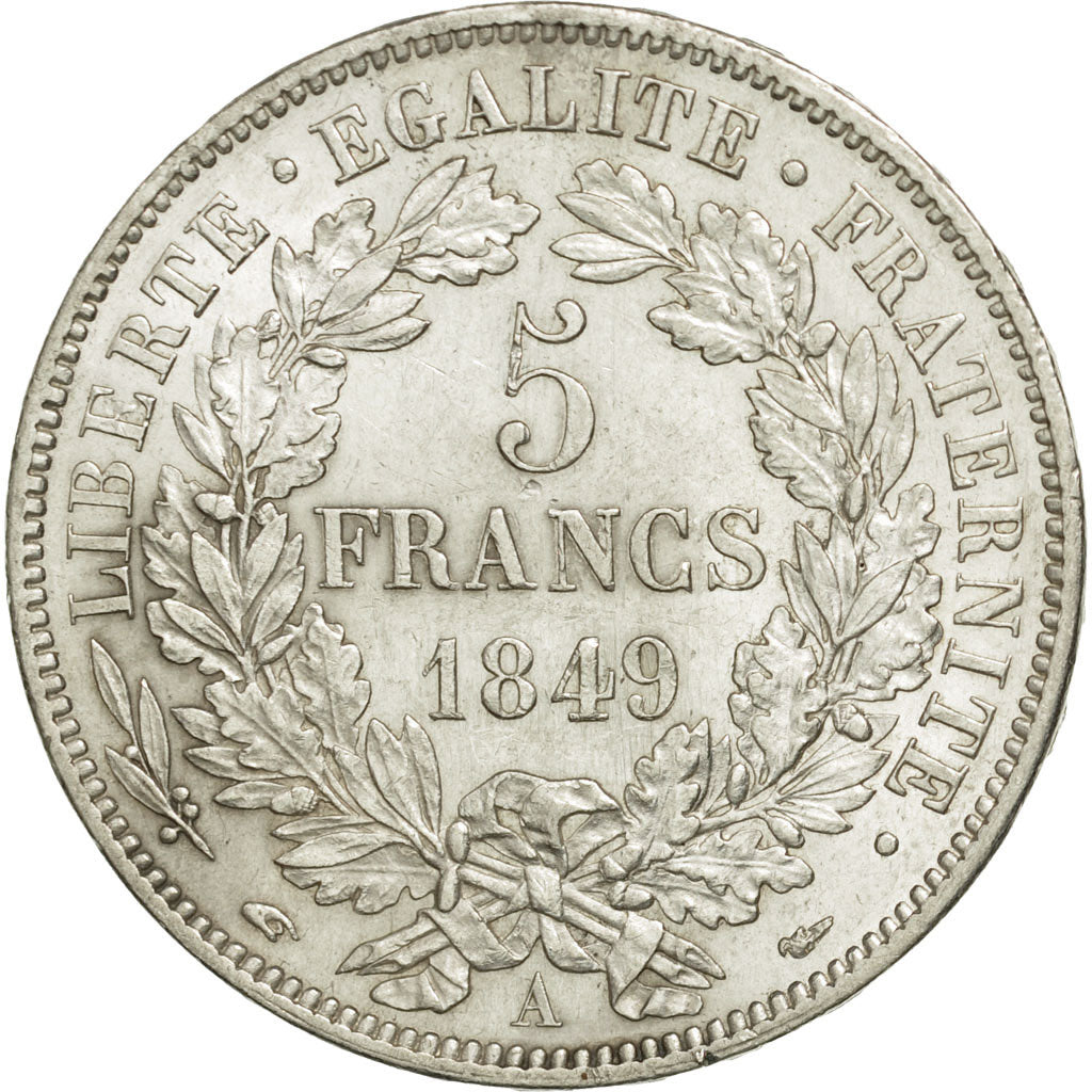 Coin, France, Cérès, 5 Francs, 1849, Paris, AU(55-58), Silver, KM:761.1