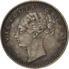 INDIA-BRITISH, 1/4 Rupee, 1840, Calcutta, Silver, KM:453.2