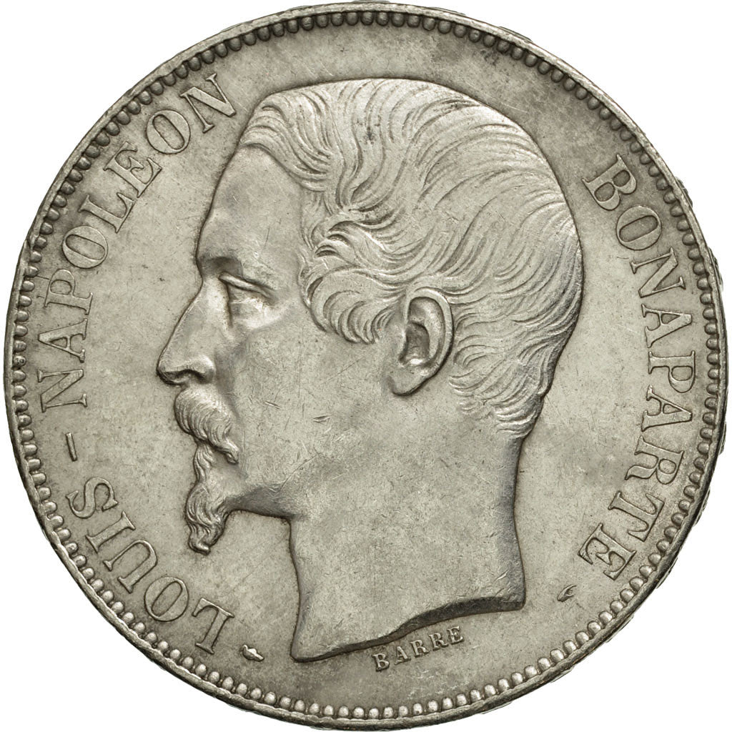 France, Napoléon III, 5 Francs, 1852, Paris, AU(55-58), Silver, KM:773.1
