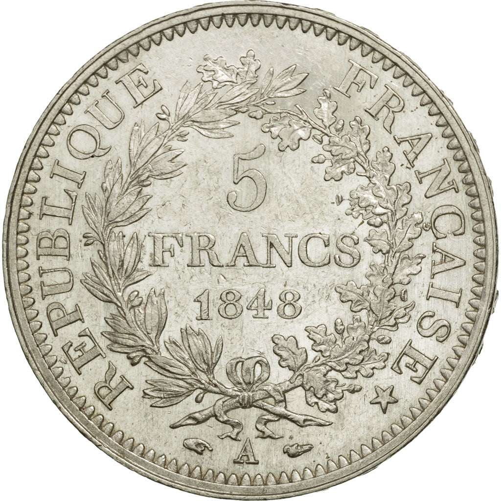 Coin, France, Hercule, 5 Francs, 1848, Paris, AU(55-58), Silver, KM:756.1