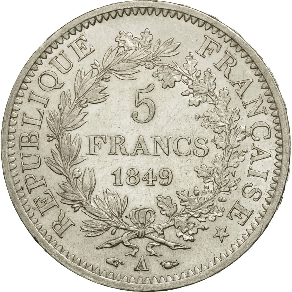 Coin, France, Hercule, 5 Francs, 1849, Paris, AU(55-58), Silver, KM:756.1