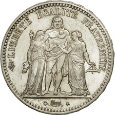 Moneda, Francia, Hercule, 5 Francs, 1849, Paris, EBC+, Plata, KM:756.1