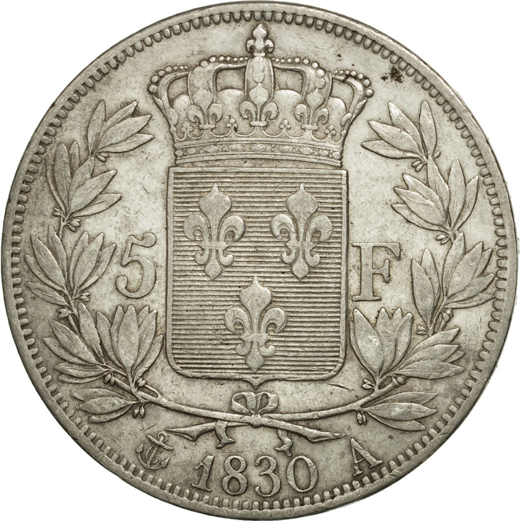 Coin, France, Charles X, 5 Francs, 1830, Paris, EF(40-45), Silver, KM:728.1
