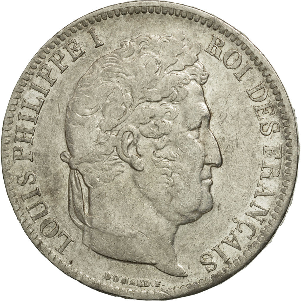 Moneda, Francia, Louis-Philippe, 5 Francs, 1831, Bordeaux, BC+, Plata, KM:745.7