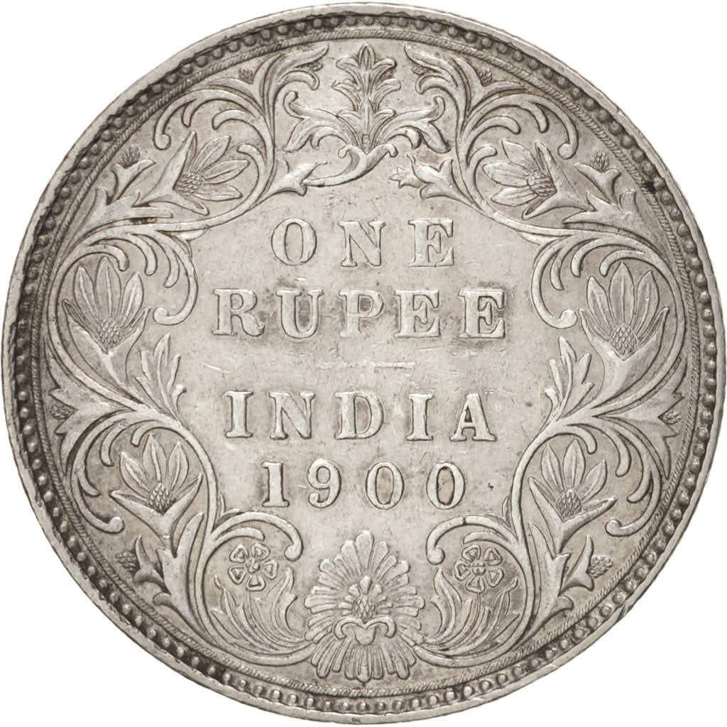 INDIA-BRITISH, Victoria, Rupee, 1900, Bombay, Silver, KM:492
