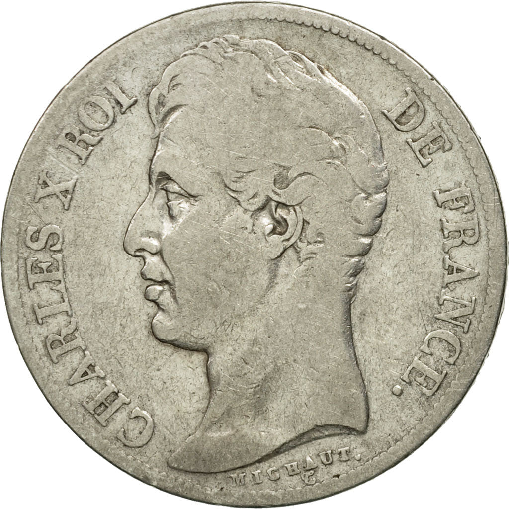 Coin, France, Charles X, 2 Francs, 1825, Paris, VF(20-25), Silver, KM:725.1