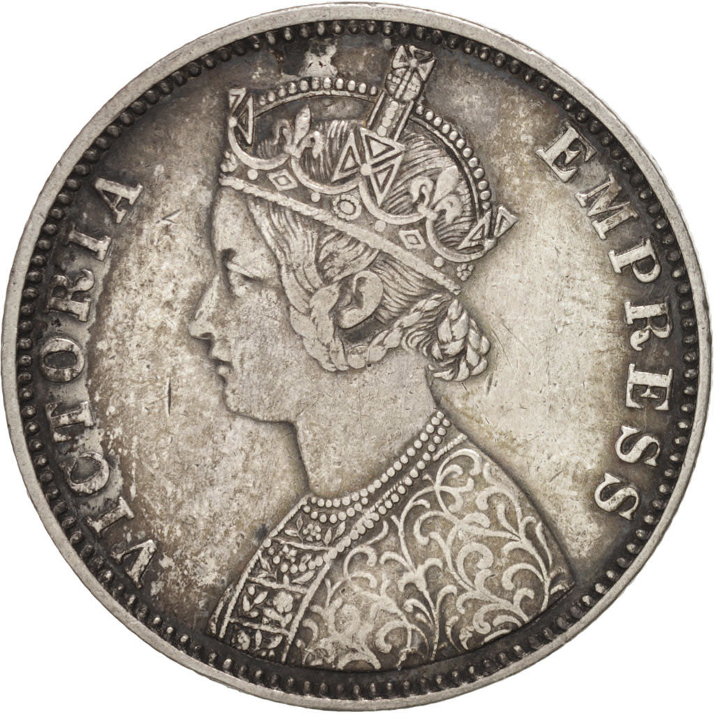 INDIA-BRITISH, Victoria, Rupee, 1901, Bombay, Silver, KM:492