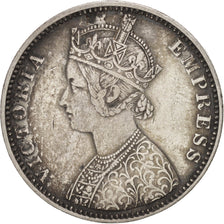 INDIA-BRITISH, Victoria, Rupee, 1901, Bombay, Silver, KM:492