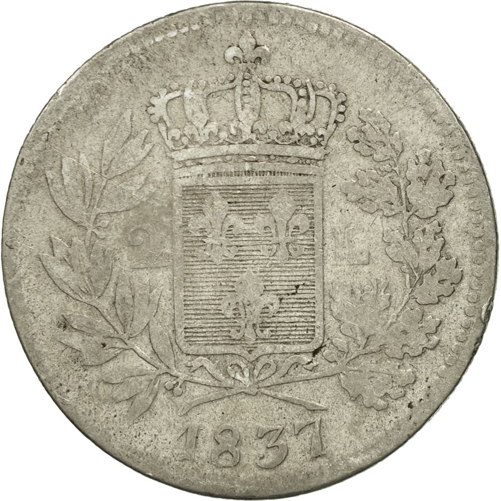 Coin, ITALIAN STATES, LUCCA, 2 Lire, 1837, VF(20-25), Silver, KM:41