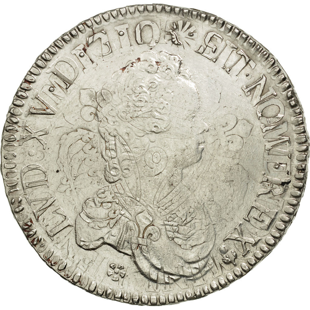 Coin, France, Louis XV, Écu Vertugadin, Ecu, 1716, Reims, EF(40-45), Silver