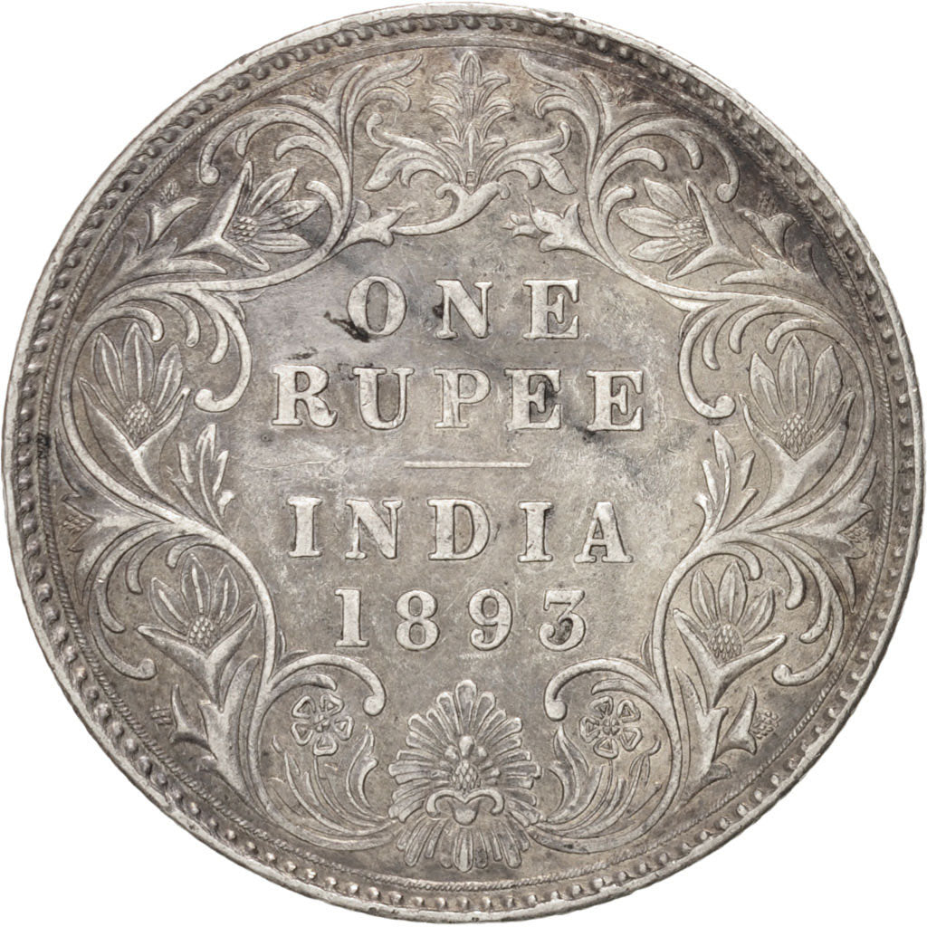 Moneta, INDIA - BRITANNICA, Victoria, Rupee, 1893, Bombay, SPL, Argento, KM:492