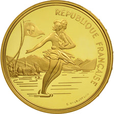 Moneda, Francia, 500 Francs, 1989, Paris, FDC, Oro, KM:974, Gadoury:C2
