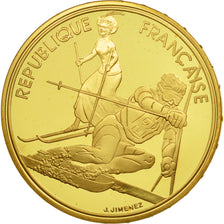 Moneda, Francia, 500 Francs, 1990, Paris, FDC, Oro, KM:988, Gadoury:C14