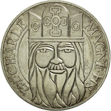 France, Charlemagne, 100 Francs, 1990, TTB+, Argent, KM:982, Gadoury:905
