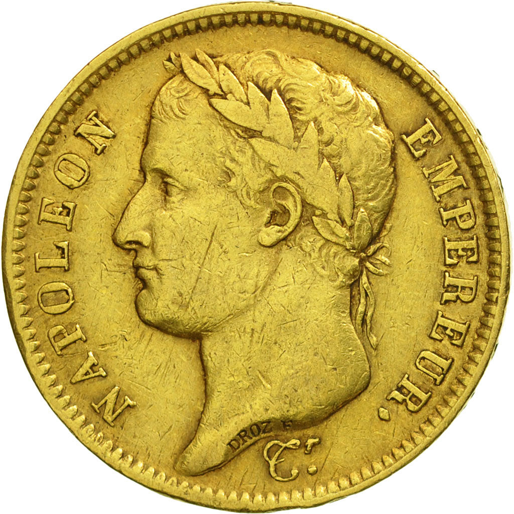 France, Napoléon I, 40 Francs, 1811, Paris, EF(40-45), Gold, KM:696.1
