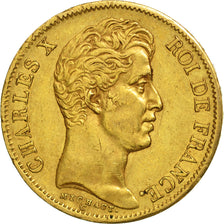 Monnaie, France, Charles X, 40 Francs, 1828, Paris, TTB, Or, KM:721.1