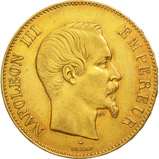 France, Napoléon III, 100 Francs, 1858, Paris, TTB, Or, KM:786.1, Gadoury 1135