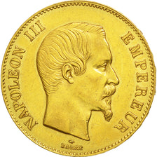 Moneta, Francia, Napoleon III, Napoléon III, 100 Francs, 1859, Paris, BB+, Oro