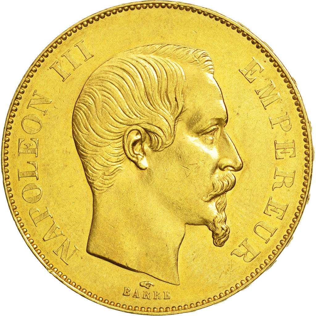 Coin, France, Napoleon III, Napoléon III, 50 Francs, 1855, Paris, AU(50-53)