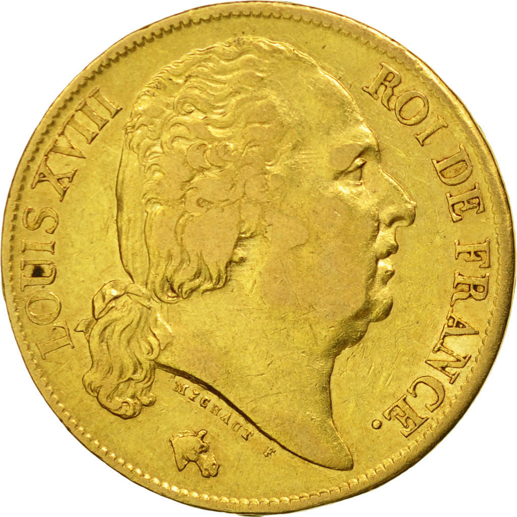 Monnaie, France, Louis XVIII, Louis XVIII, 20 Francs, 1824, Paris, TTB, Or