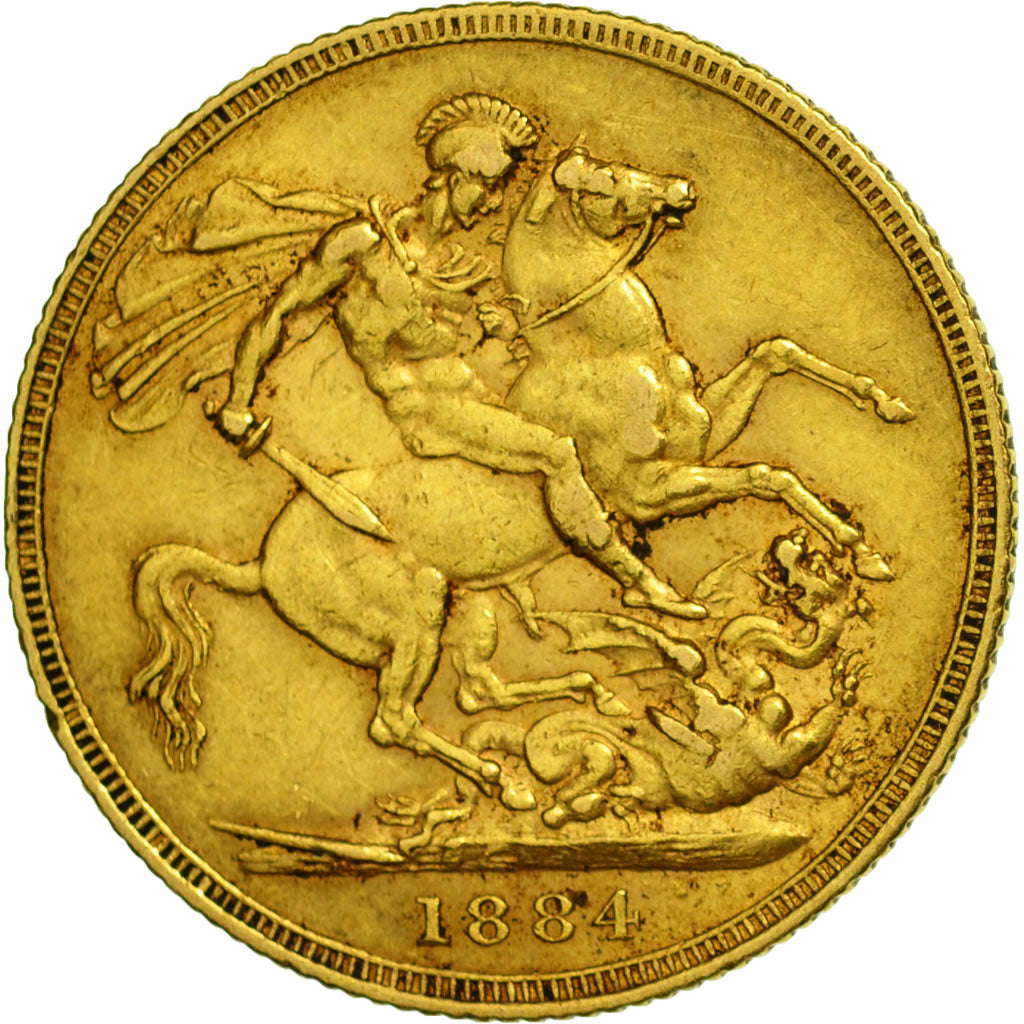 Australie, Victoria, Sovereign, 1884, Sydney, TTB, Or, KM:7