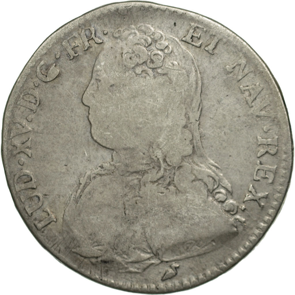 Münze, Frankreich, Louis XV, 1/2 Écu aux branches d'olivier, 1/2 ECU, 44 Sols