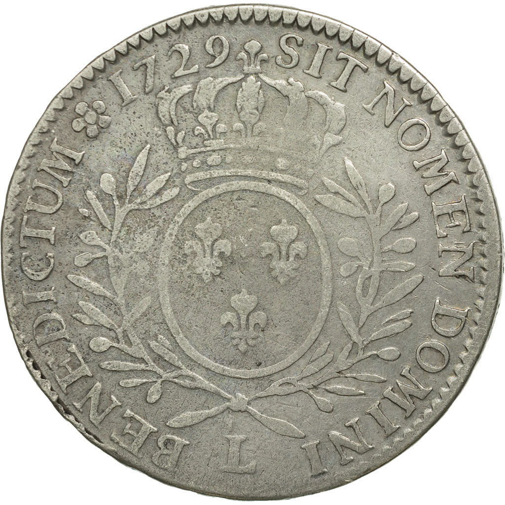 Coin, France, Louis XV, 1/2 Écu aux branches d'olivier, 1/2 ECU, 44 Sols, 1729