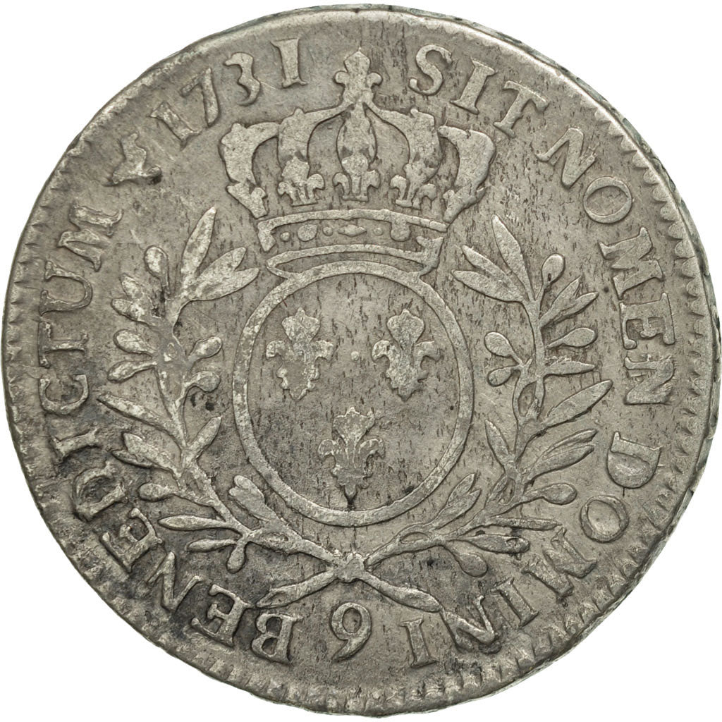 Monnaie, France, Louis XV, 1/2 Écu aux branches d'olivier, 1/2 ECU, 44 Sols