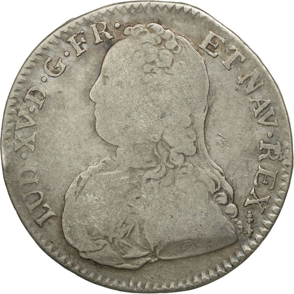 Monnaie, France, Louis XV, 1/2 Écu aux branches d'olivier, 1/2 ECU, 44 Sols