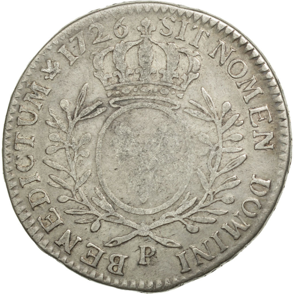 Monnaie, France, Louis XV, 1/2 Écu aux branches d'olivier, 1/2 ECU, 44 Sols
