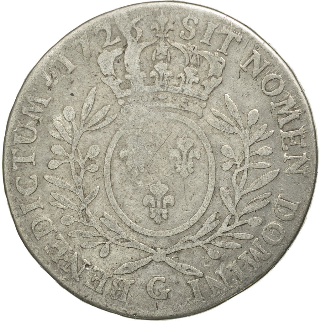 Monnaie, France, Louis XV, 1/2 Écu aux branches d'olivier, 1/2 ECU, 44 Sols