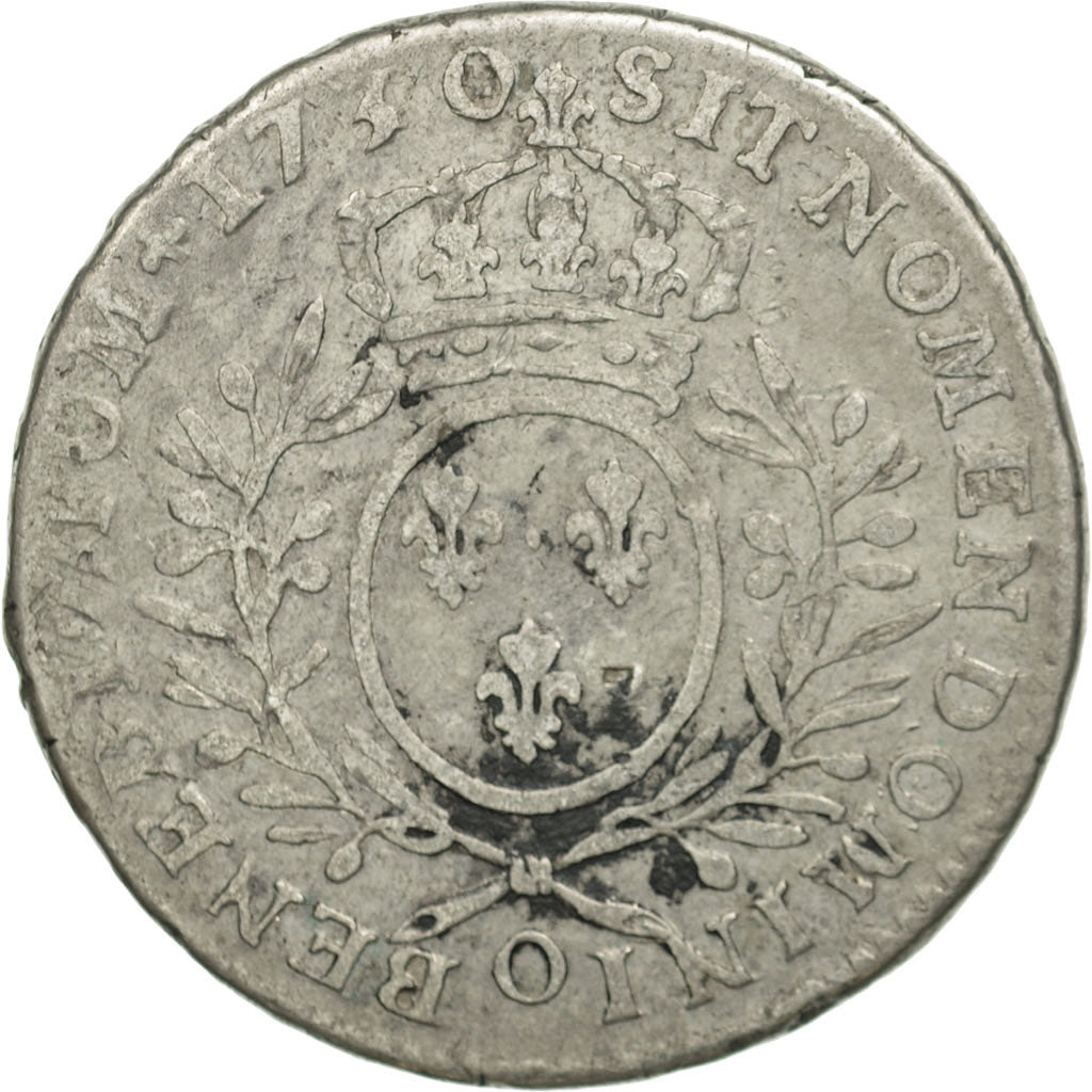 Monnaie, France, Louis XV, 1/2 Écu aux branches d'olivier, 1/2 ECU, 44 Sols