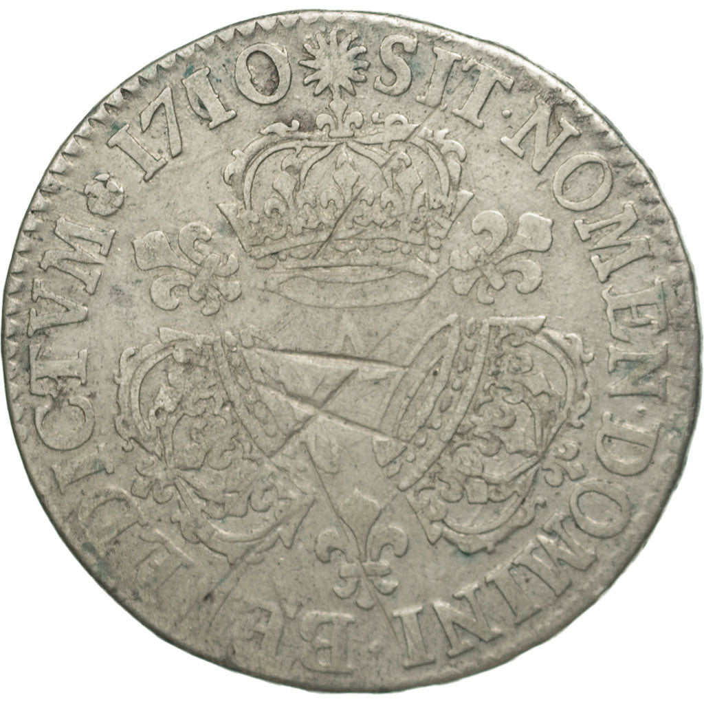 France, Louis XIV, 1/2 Écu aux 3 couronnes, 1710/1709, Paris, Gadoury 199