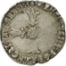 Henri IV, 1/4 Ecu, croix feuillue de face, 1605, Angers, VF(20-25), Sombart 4686
