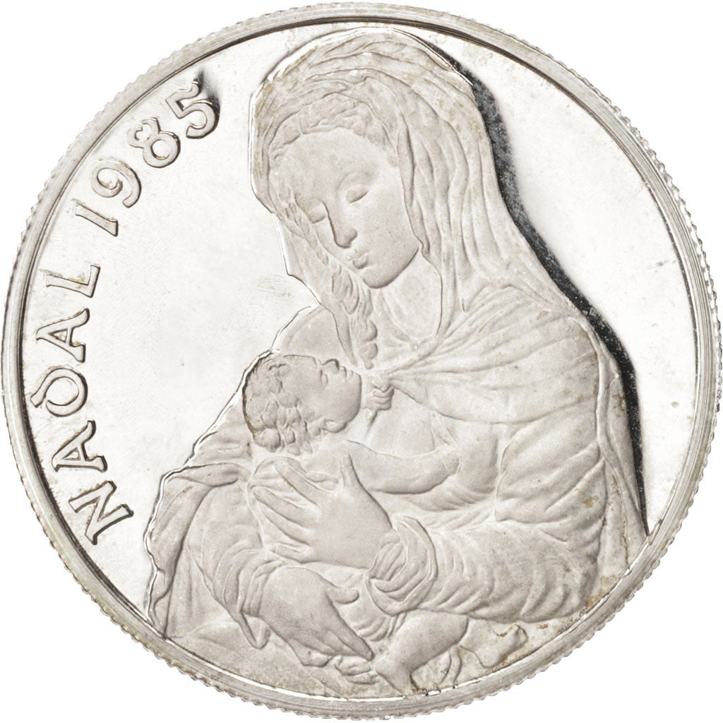 Andorra, 20 Diners, 1985, Christmas, Silver, Proof, KM:26