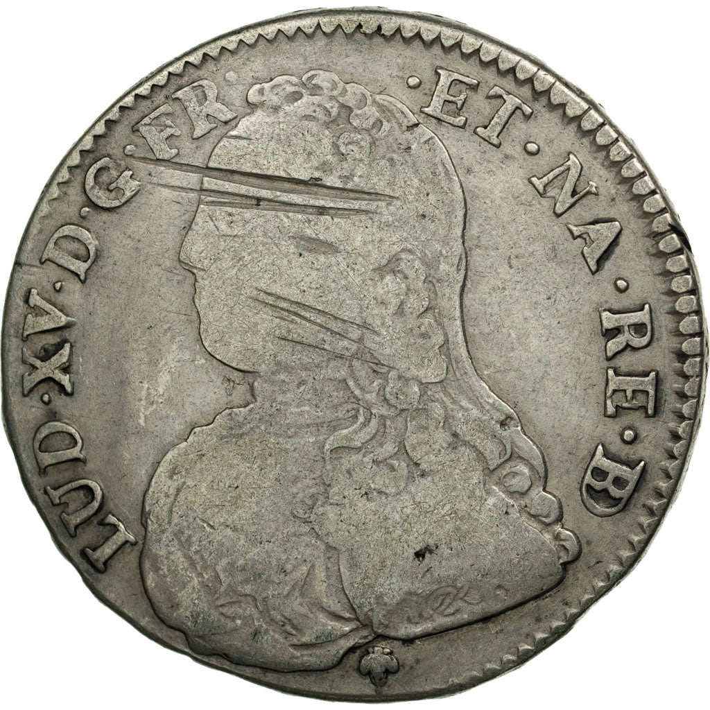 Moneta, Francja, Louis XV, 1/2 Écu aux branches d'olivier, 1/2 ECU, 44 Sols