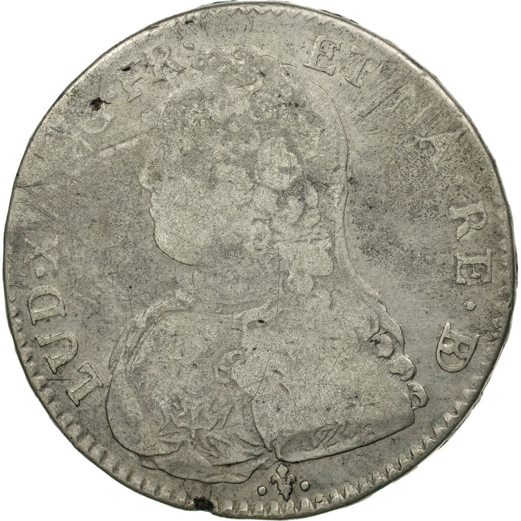 Coin, France, Louis XV, 1/2 Écu aux branches d'olivier, 1/2 ECU, 44 Sols, 1728
