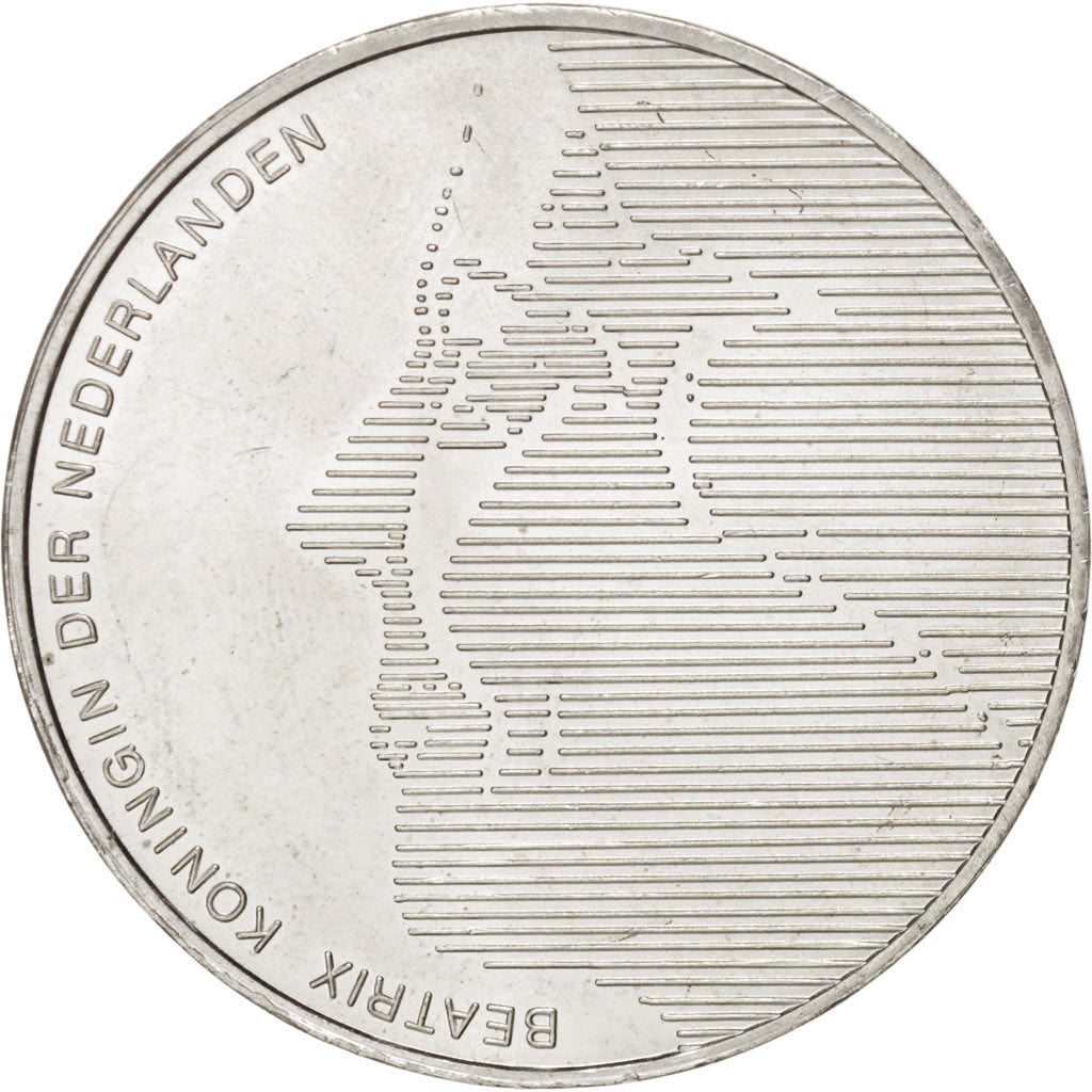 Moneda, Países Bajos, Beatrix, 50 Gulden, 1984, SC, Plata, KM:208
