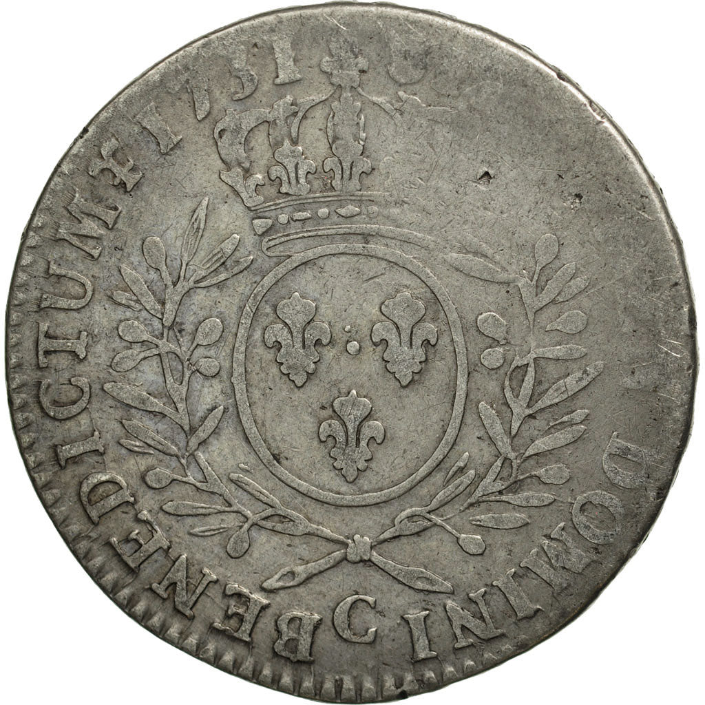 Moneta, Francja, Louis XV, 1/2 Écu aux branches d'olivier, 1/2 ECU, 44 Sols