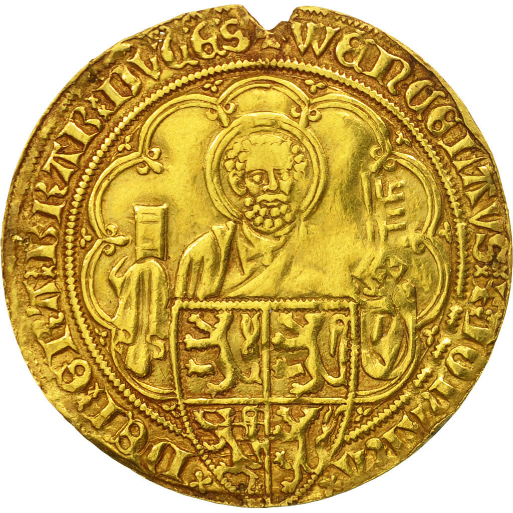 Coin, Belgium, Jeanne and Wenceslas (1355-1383), Pieter d'Or, Undated, Leuven