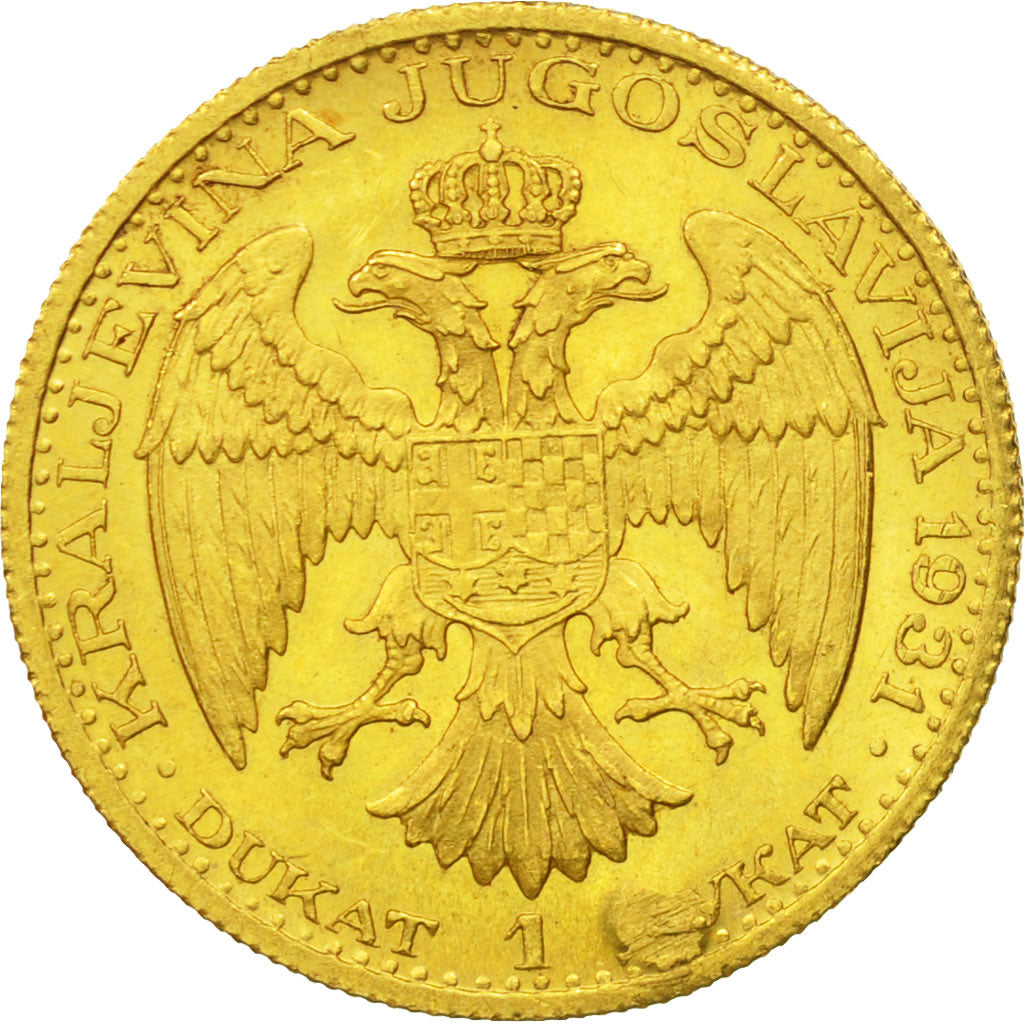 Yugoslavia, Alexander I, Dukat, 1931, MS(60-62), Gold, KM:12.1