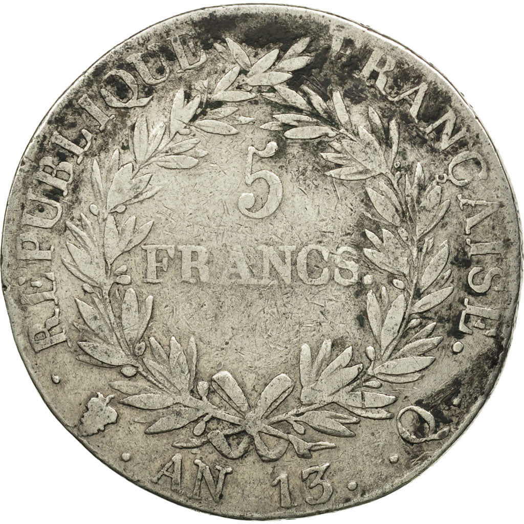 Monnaie, France, Napoléon I, 5 Francs, 1805, Perpignan, TB+, Argent, KM:662.12