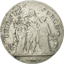 Monnaie, France, Union et Force, 5 Francs, 1795, Paris, TB, Argent, KM:639.1