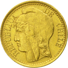 Chile, 5 Pesos, 1896, AU(50-53), Gold, KM:153