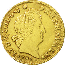 France, Louis XIV, Louis d'or aux 8 L et aux insignes, 1701, Lille, KM 334.21