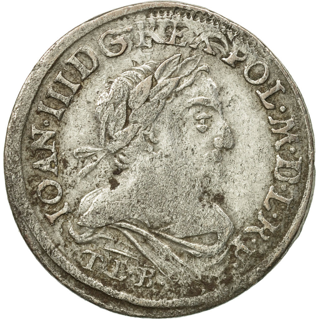Poland, Johann III Sobieski, 6 Groschen, 1680, VF(30-35), Silver, KM:122