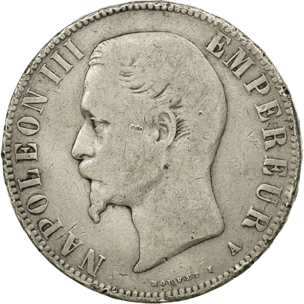 France, Napoléon III, 5 Francs, 1857, Paris, B+, Argent, Gadoury 734