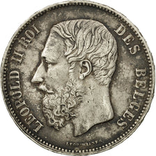 Belgique, Leopold II, 5 Francs, 5 Frank, 1875, TTB, Argent, KM:24