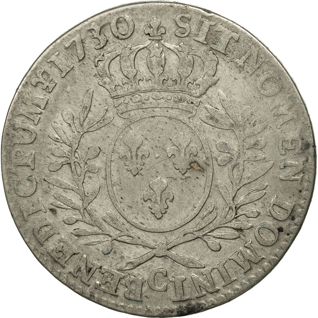 Monnaie, France, Louis XV, 1/2 Écu aux branches d'olivier, 1/2 ECU, 44 Sols